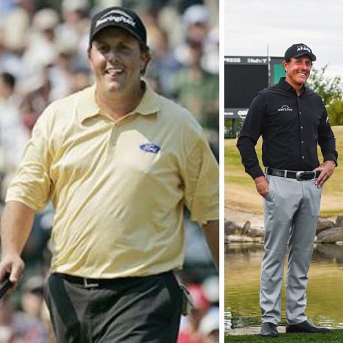 Phil Mickelson before and after weight loss