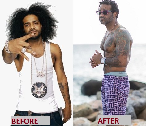 Rapper Jim Jones before and after weight gain
