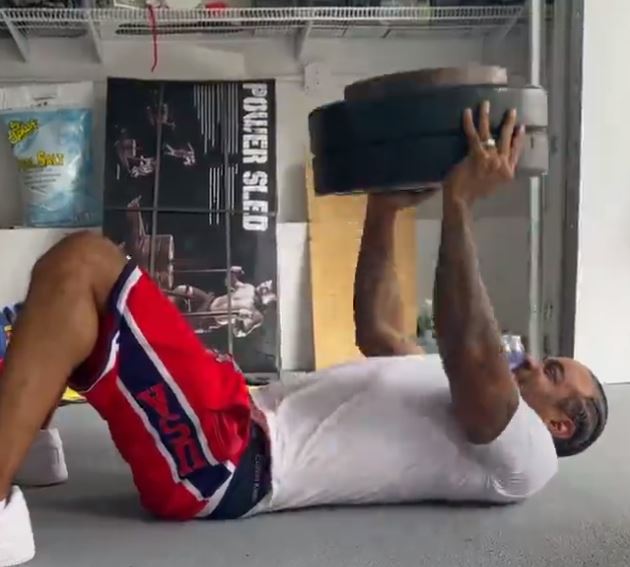 Rapper Jim Jones workout