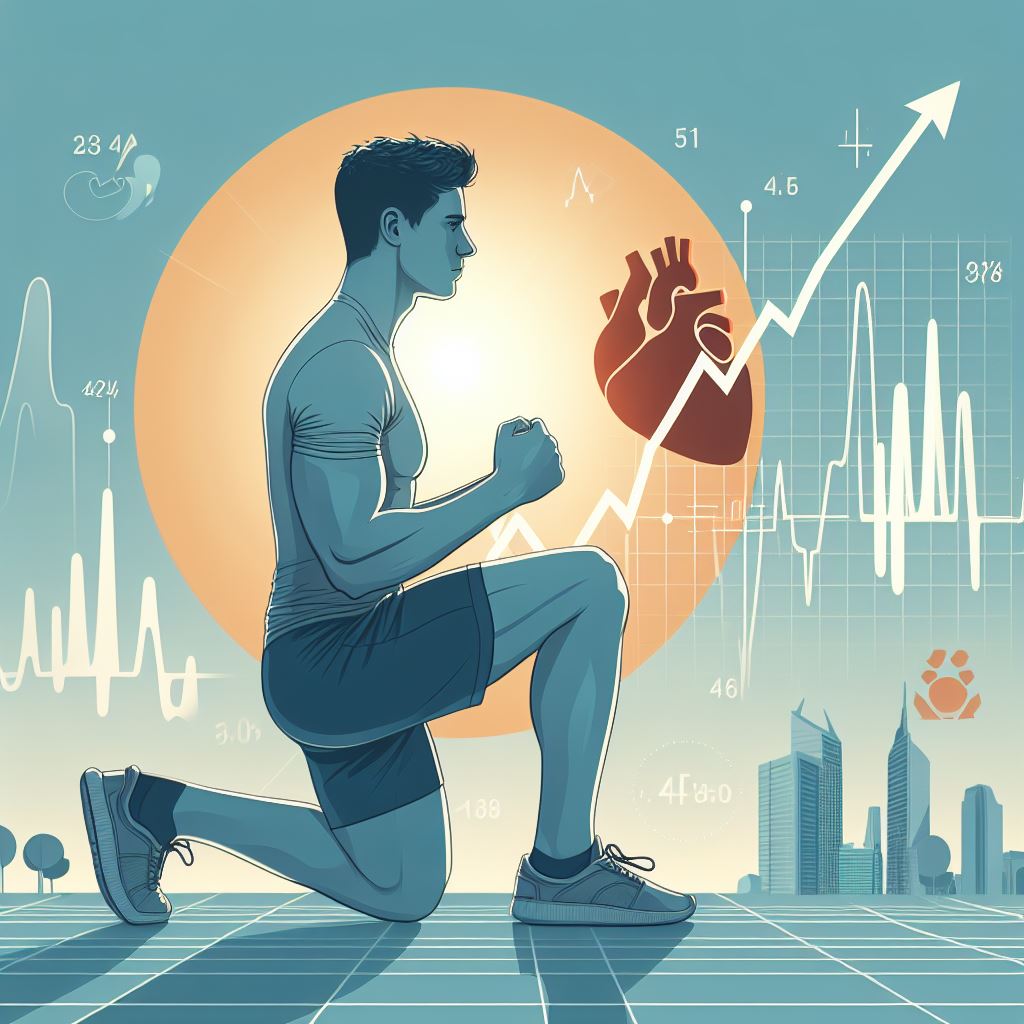 Illustration of overcoming fatigue through exercise, promoting a boost in energy levels.