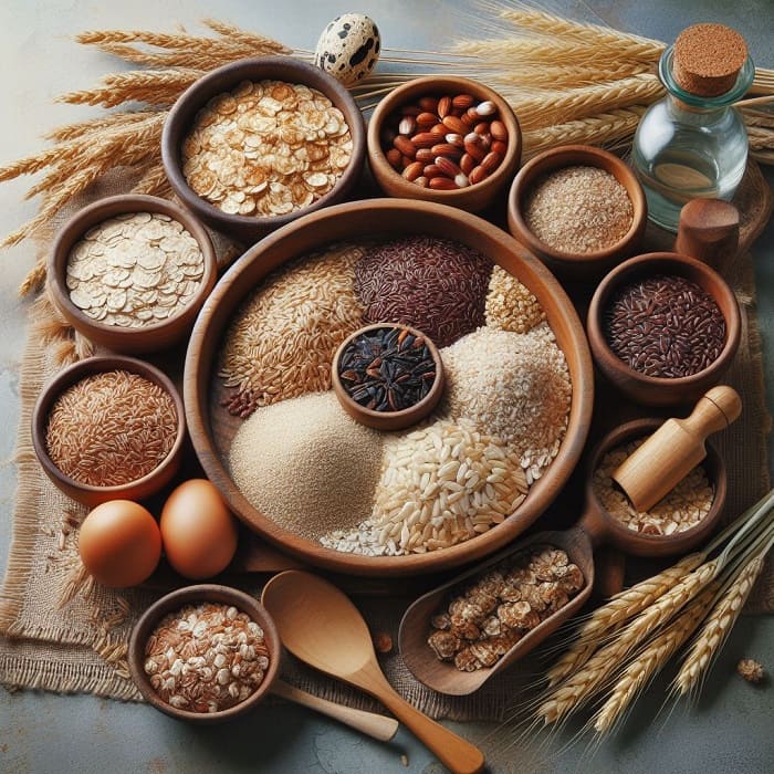 Whole Grains like brown rice, quinoa, and oat meals are packed with prebiotics that helps in improving gut naturally.